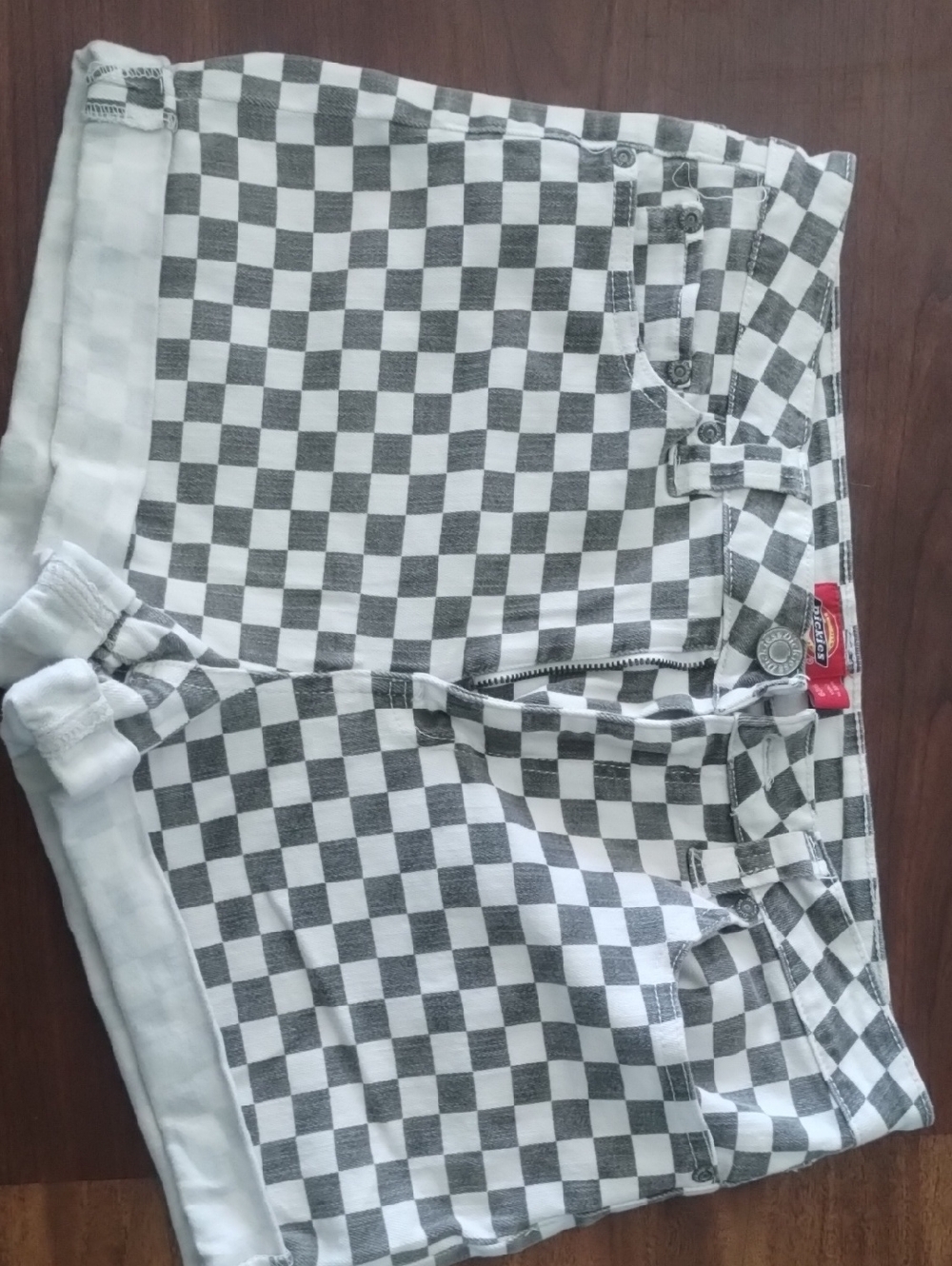 Dickies Black and White Checkerboard Shorts